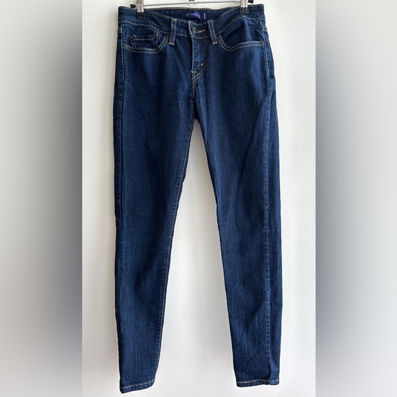 Levi's 535 Leggings, Skinny Dark Wash Jeggings, Size 7M - Picture 1 of 16